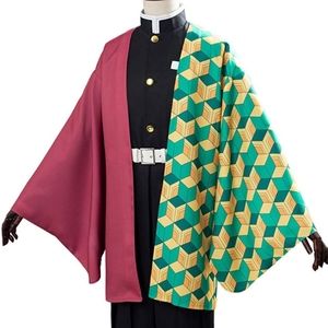 Demon Slayer Kamado Tanjirou Tomioka Giyuu Cosplay Costume Cloak Halloween Kimet